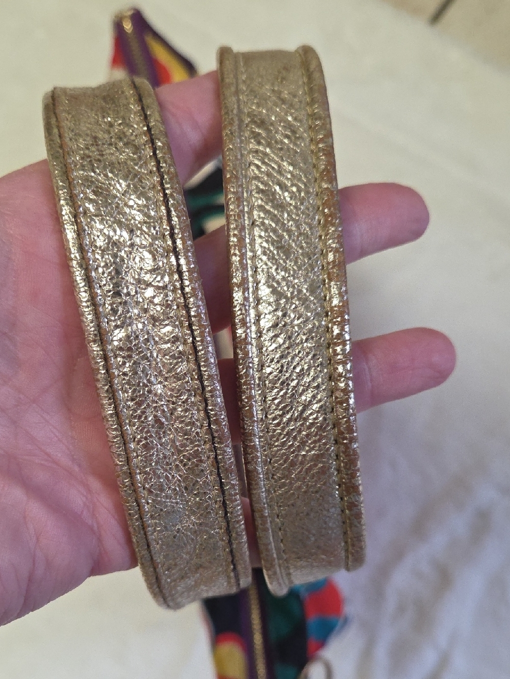 Coach Multicolor Signature Tote Bag with Gold Trim - Picture 5 of 7